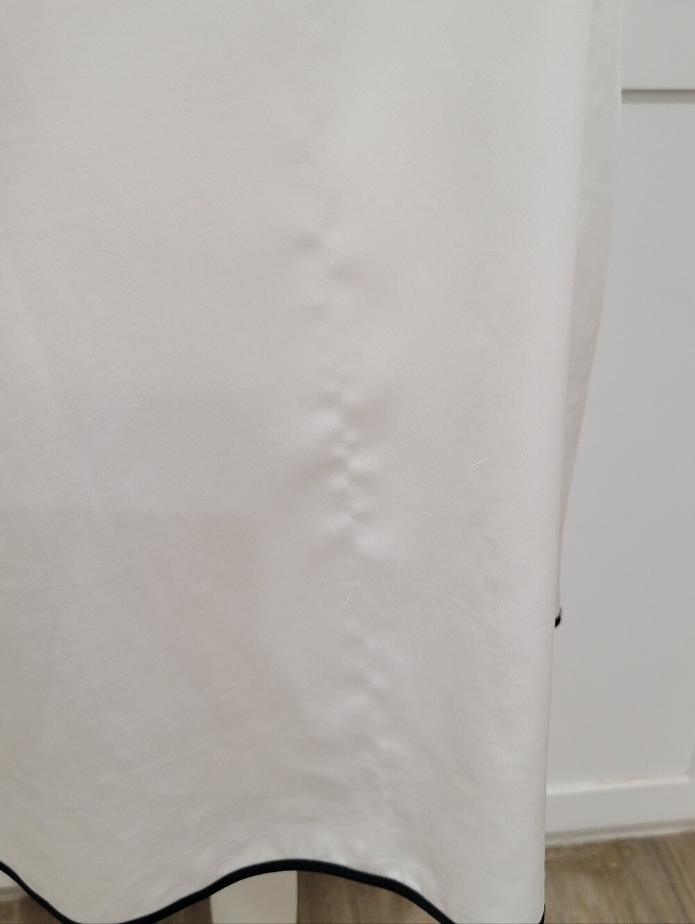 Kate Spade Charmeuse Babydoll Nightie White with Black Trim | Size Medium - Picture 7 of 9